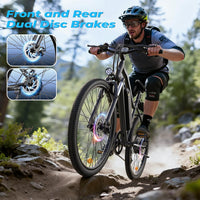 Electric Bike - 750W/1000W Peak Motor Electric Bicycle, 20MPH, 60+ Miles, Removable Battery, Shock Absorber, 5 Speed E Bike, 26” Tire Commuter Electric Bicycle for Adults