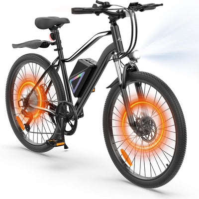 Electric Bike, 1000W/750W Peak Powerful Motor, 70/55 Miles Range & 20MPH Speed, 26'' Tires, APP Control Ebikes, Shock Absorber, Commuting Electric Bike for Adults