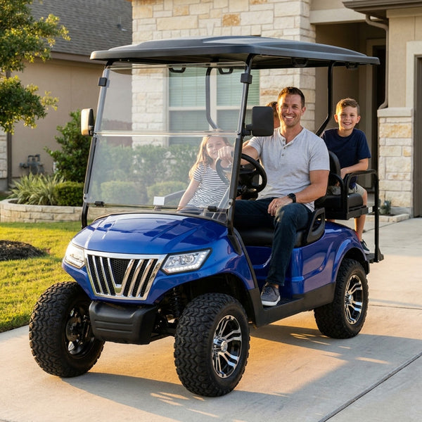Electric Golf Cart Engineered for All-Terrain Use, 48V 5KW Motor, 4-6 Seater Capacity, Disc Brakes