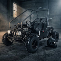 Gokart GK110 Upgraded 125Cc Go Kart Gas Fully Automtatic with Reverse Youth Kids 2 Seater 125Cc Kart (Black Color) — Studio Shot