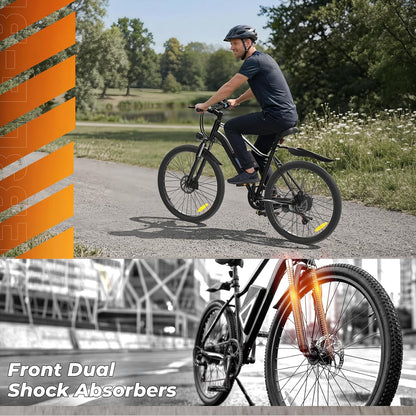 Electric Bike, 1000W/750W Peak Powerful Motor, 70/55 Miles Range & 20MPH Speed, 26'' Tires, APP Control Ebikes, Shock Absorber, Commuting Electric Bike for Adults