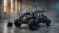 Gokart GK110 Upgraded 125Cc Go Kart Gas Fully Automtatic with Reverse Youth Kids 2 Seater 125Cc Kart (Black Color) — Lifestyle