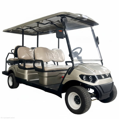 Hot Selling New Solar Panel Powered 4KW 5KW Off-Road Vehicle 60V Lithium Battery Adult 6 Seater 4 Wheel Beach Golf Cart