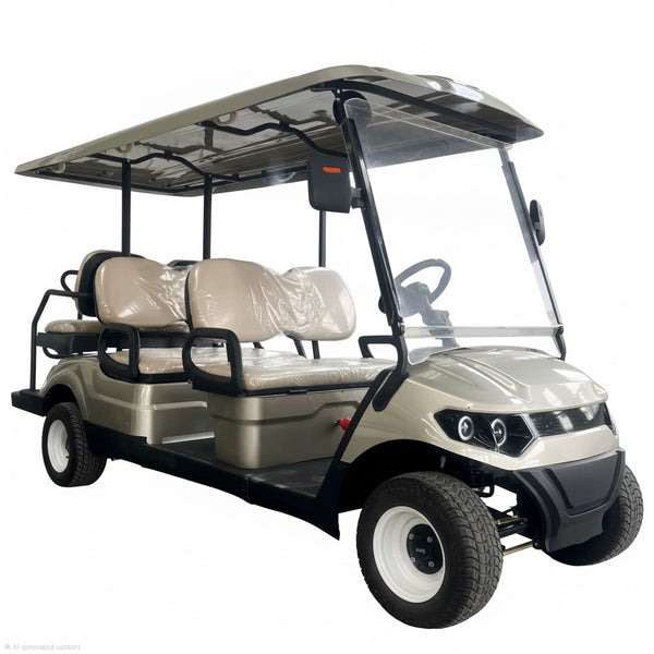 Hot Selling New Solar Panel Powered 4KW 5KW Off-Road Vehicle 60V Lithium Battery Adult 6 Seater 4 Wheel Beach Golf Cart