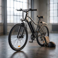 Electric Bike - 750W/1000W Peak Motor Electric Bicycle, 20MPH, 60+ Miles, Removable Battery, Shock Absorber, 5 Speed E Bike, 26” Tire Commuter Electric Bicycle for Adults — Studio Shot