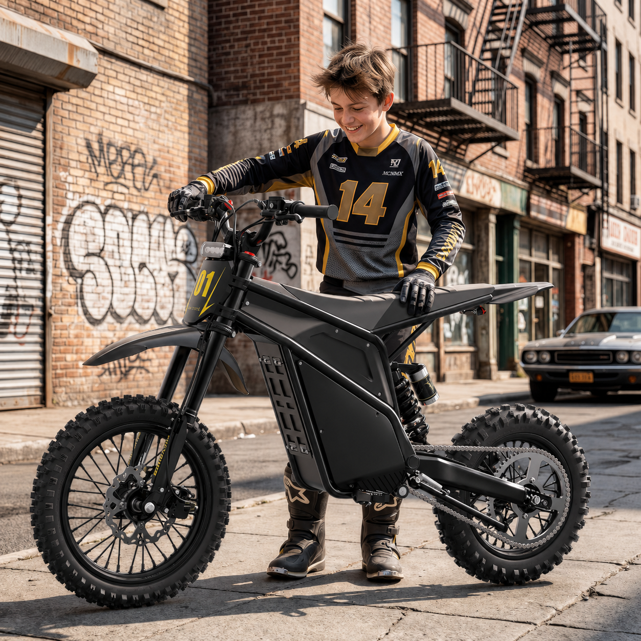 4160W Mid-Drive Electric Dirt Bike with 52V 26Ah Battery