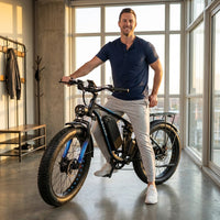 Off-Road Full Suspension Electric Bike 2000W Dual Motor 52V 23AH Battery Mountain Electric Bike 26 Inch Fat Tire Electric Bike — Lifestyle