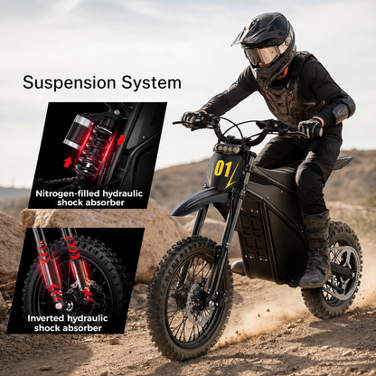 4160W Mid-Drive Electric Dirt Bike with 52V 26Ah Battery