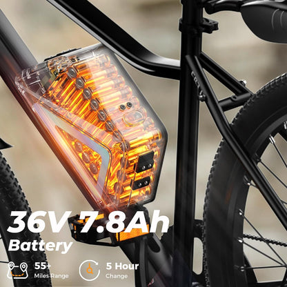 Electric Bike, 1000W/750W Peak Powerful Motor, 70/55 Miles Range & 20MPH Speed, 26'' Tires, APP Control Ebikes, Shock Absorber, Commuting Electric Bike for Adults